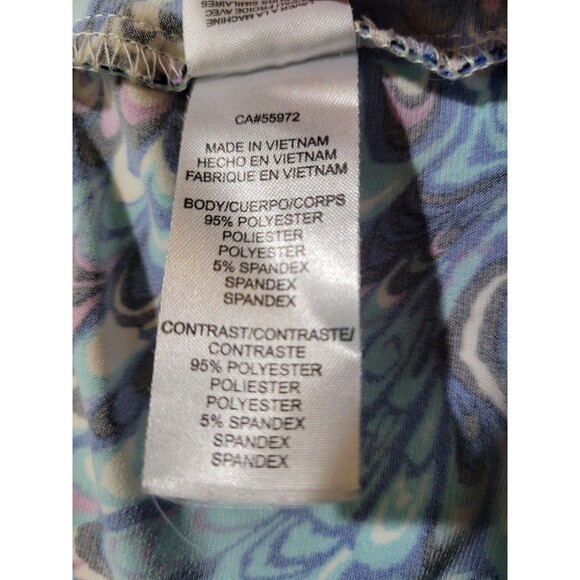 Laundry By Design Dress Womens Size 2 V Neck Long Sleeve Multicolored Retro - Picture 11 of 12